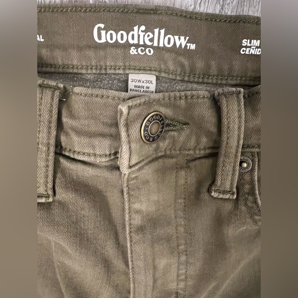 Goodfellow & Co Men’s Jeans 30x30 Slim Military Green - Picture 4 of 4